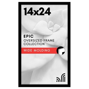 Americanflat 14x24 Poster Frame with Polished Plexiglass - Black Picture Frame - Wide Photo Frames Made of Engineered Wood for Vertical or Horizontal - 1 of 1