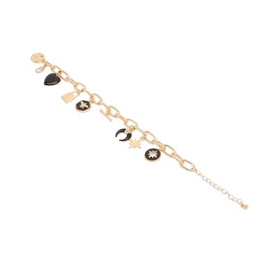 SOHI Women's Gold Celestrial Charm Bracelet