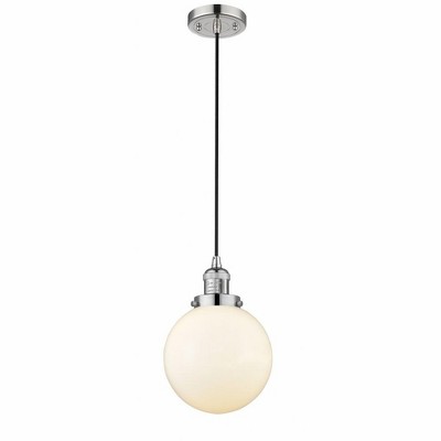 Beacon - 1 Light Cord Hung Mini Pendant In Industrial Style-11.5 Inches Tall and 8 Inches Wide