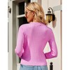 Womens Lightweight Knit Cardigan V Neck Long Sleeve Front Button Down Elegant Shrugs for Dresses - 2 of 4