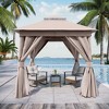YARDGRACE Semi Permanent Patio Gazebo 8'x8' with Expansion Bolts,Outdoor Heavy Duty Shelter Party Tent with Double Roofs - 4 of 4