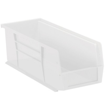Box Partners Plastic Stack & Hang Bin Boxes 14 3/4" x 5 1/2" x 5" Clear 12/Case BINP1555CL