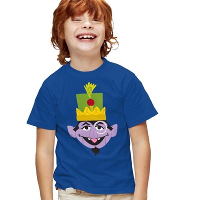 Boys' Short Sleeve Sesame Street Christmas Nutcracker Count T-Shirt
