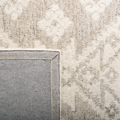 Ivory and Beige Hand-Tufted Wool Runner Rug