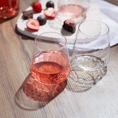 Set of 8 Libbey Stemless Red Wine Glasses 