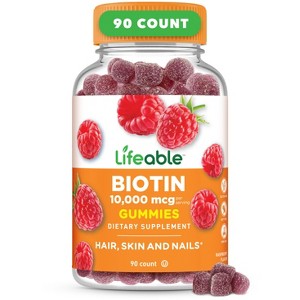 Lifeable - Biotin 10,000mcg - Adult - 90 Gummies - 1 of 4