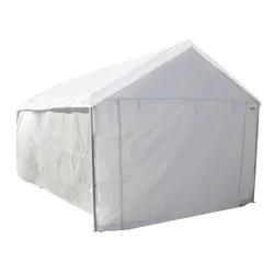 Caravan Canopy Domain Car Port Tent Sidewalls w/ Straps, White (Sidewalls Only)
