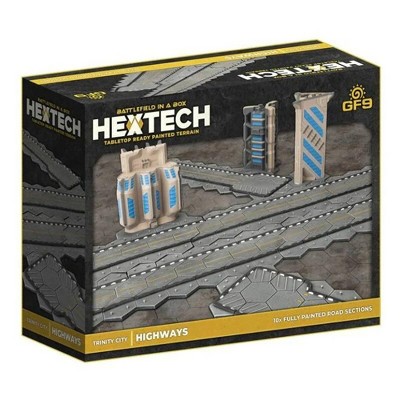 Hextech Trinity City: Painted Highway Tiles, 10 Pieces