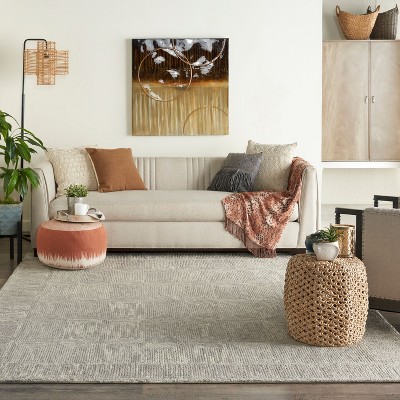 Hand-Tufted Gray Wool Rectangular Easy Care Area Rug
