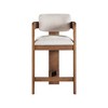 Meridian Furniture,Sacha Linen Textured Fabric Stool - 3 of 4