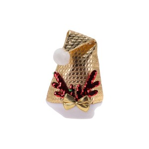 Unique Bargains Christmas Hat Sequined Antlers Christmas Hat Non-woven Fabric 11.02"x15.35" 1 Pc - 1 of 4