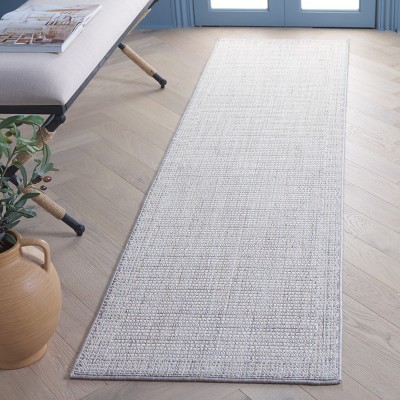 Serenity Gray Wool and Synthetic Runner Rug 2'2" x 8'