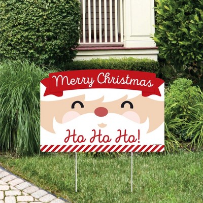 Big Dot of Happiness Jolly Santa Claus - Christmas Party Yard Sign Lawn Decorations - Merry Christmas Ho Ho Ho Party Yardy Sign