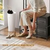Resenkos 5-In-1 Hall Tree - Entryway Bench with Shoe Storage, Coat Rack, 3 Shelves & 2 Fabric Drawers, - 3 of 4