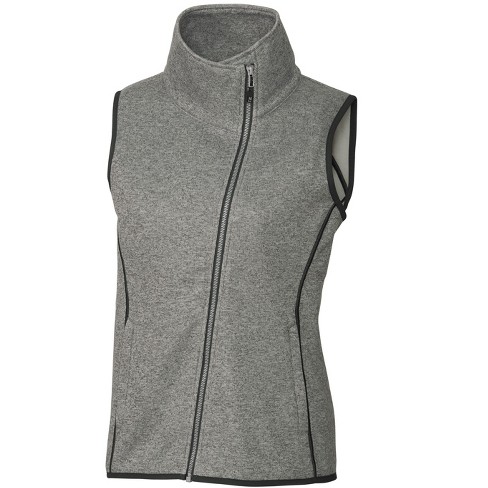 Mainsail Sweater Knit Asymmetrical Vest - Polished Heather - XXL