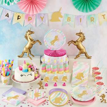 Sparkle Unicorn Birthday Party Supplies Collection