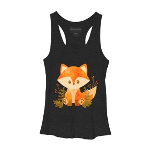 Women's Design By Humans Cute Baby Fox By stellaandgrace Racerback Tank Top - 1 of 2