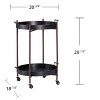 Alfred Two-Tier Round Butler Table - OC2087 - Black - SEI - 4 of 4
