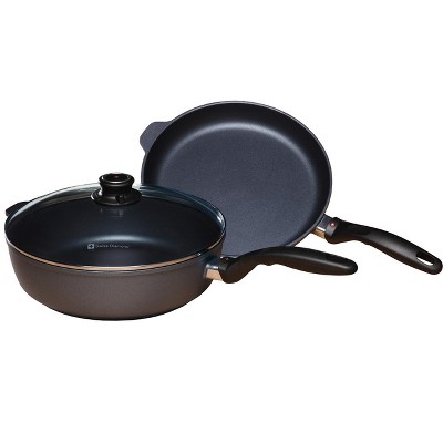 Swiss Diamond 3 Piece Cookware Set - Fry Pan and Saute Pan