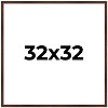 PosterPalooza | Square Classic Modern Brown Picture Frame - UV Acrylic, Foam Board Backing, Hanging Hardware - 2 of 4