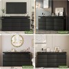 Vipbear modern 9-drawer dressing table - with storage cabinet and LED light, wide drawer cabinet and charging station, living room storage cabinet - 4 of 4