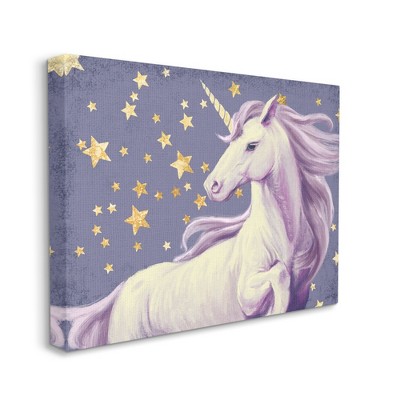 Stupell Industries Purple Unicorn in Starry Night Sky Space Fantasy