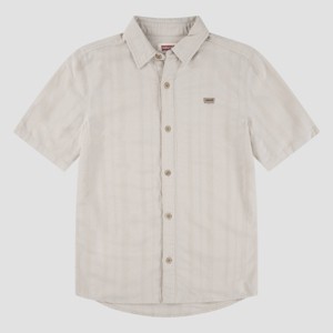 Levi's® Boys' Short Sleeve Striped Button-Down Shirt - Beige - 1 of 3