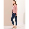 Allegra K Women's Elegant Work Office Lapel Collar Button Down Regular Fit Suit Blazer - 2 of 4