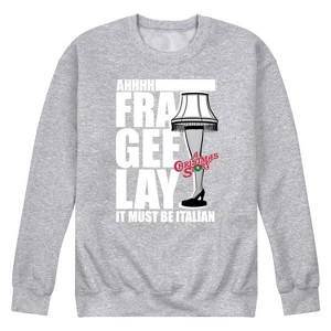 Men's - A Christmas Story - Ahhh Fra Gee Lay Must Be Italian Graphic Fleece Sweatshirt - 1 of 4