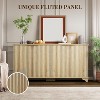 coucheta Fluted Sideboard Buffet Cabinet with Storage, Modern Wood Accent Cabinet with Shelves, Console Table for Kitchen, Dining, Entryway, Hallway - 4 of 4