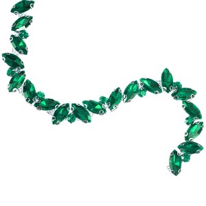 Unique Bargains Sewing DIY Jewelry Clothing Applique Bling Rhinestone Beaded Trim - 1 of 4