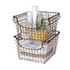 Spectrum Diversified Scoop Medium Stacking Basket Silver: Portable Metal Utility Storage for Garage & Universal Organization - 2 of 4