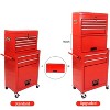 Belatt 6-Drawer Mobile Tool Cabinet - 100KG Capacity, Lockable Storage, 4 Wheels with Brakes, Hanging Panel & Pull Handle - 4 of 4