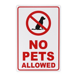Unique Bargains Waterproof Reflective No Pets Allowed Sign 1 Pc - 1 of 4