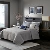 Sapphtopaz Comforter Set Bedding Comforter Set Reversible Simple Jacquard Stripe Design and Solid Color Quilt Set 6 Piece - 4 of 4