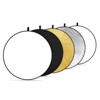 MaseiKar 43 Inch/110 Centimeter Light Reflector Diffuser 5 in 1 Collapsible Multi Disc with Bag-Translucent,Silver, Gold,White,and Black - 4 of 4
