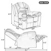 NicBex Recliner Chair Manual Luxury Recliner with LED Light Strip Comfy Chair Living Room Chair for Living Room, Bedroom - 3 of 4
