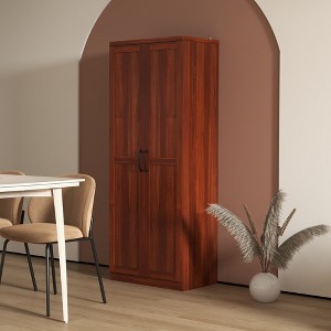 Gulches Tan 63" 2-Door Kitchen Pantry, Freestanding Storage Cabinet with 5-Tier Shelving, 2 Adjustable Shelves, 23.5" W x 15.75" D - 1 of 4