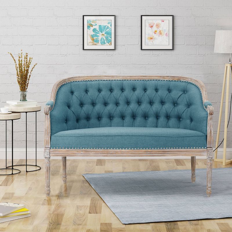 Faye Classical Tufted Loveseat - Christopher Knight Home, 3 of 7