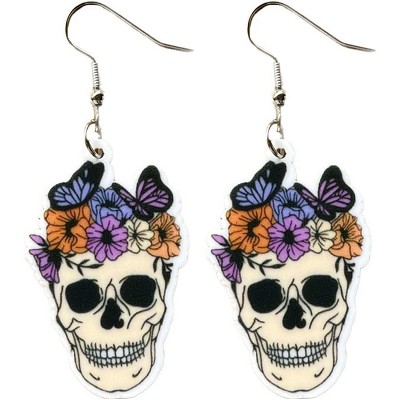 Cute Halloween Dangle Earrings - Ghost, Pumpkin, Castle & Bat Shape Resin Acrylic Jewelry for Women & Girls