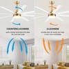 Airsurfer 65" Large Indoor Modern Ceiling Fan with Led Lights and Remote - 4 of 4