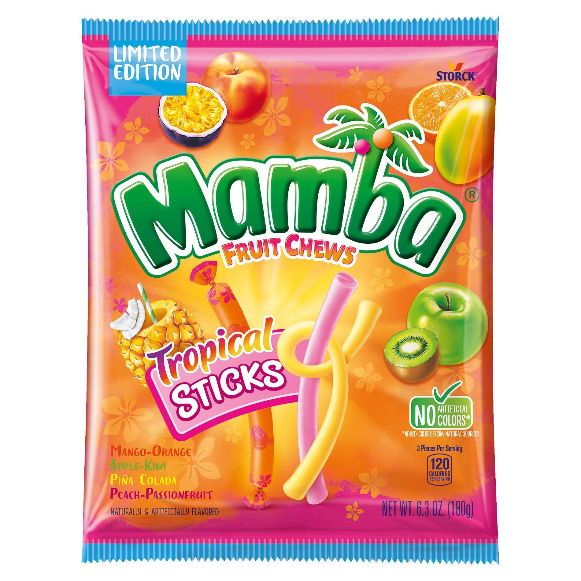 Mamba Tropical Candy Sticks - 6.3oz