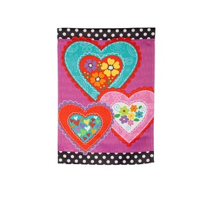 Lovely Hearts Suede House Flag - 1 of 1