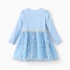 PATPAT Disney Frozen Elsa Princess Cinderella Ariel Baby/Toddler Dress, Ruffle Long-Sleeve Mesh Overlay Tulle Dress - 2 of 4