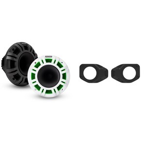 Kicker 48KMXL65 6.5" Horn-Loaded Marine Speakers and Overhead 6.5in adapters Compatible with Jeep JL & JT 2018-2023 - 1 of 4