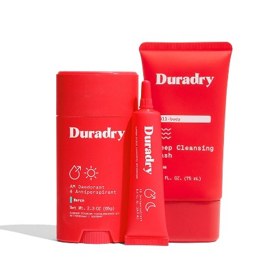 Duradry 3-Step System - Prescription Strength, Antiperspirant Deodorants and Deep Cleansing Wash
