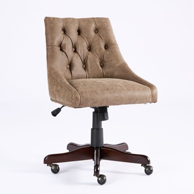 NicBex Adjustable Height Sheepskin Pattern Fabric Swivel Home Office Chair with Recline Function for Work Study Vanity