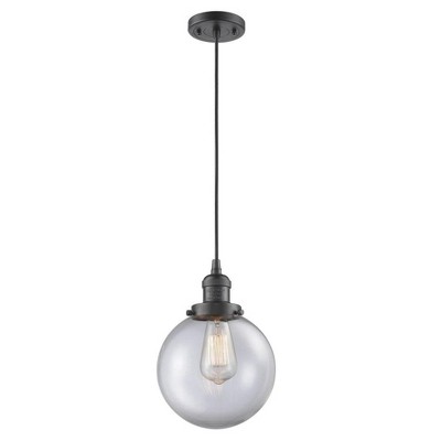 Beacon - 1 Light Cord Hung Mini Pendant In Industrial Style-11.5 Inches Tall and 8 Inches Wide