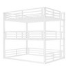 Kumasinova Metal Triple Bunk Bed, Heavy-Duty Steel Bed Frame with Full-Length Guardrails, Noise-Reducing Design for Shared Kids' Rooms/Guest Spaces - 4 of 4