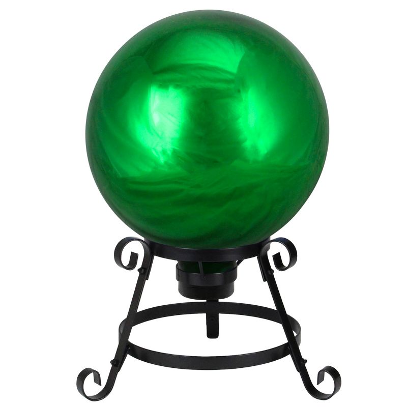 Northlight 10" Emerald Green Shiny Outdoor Garden Gazing Ball, 2 of 4